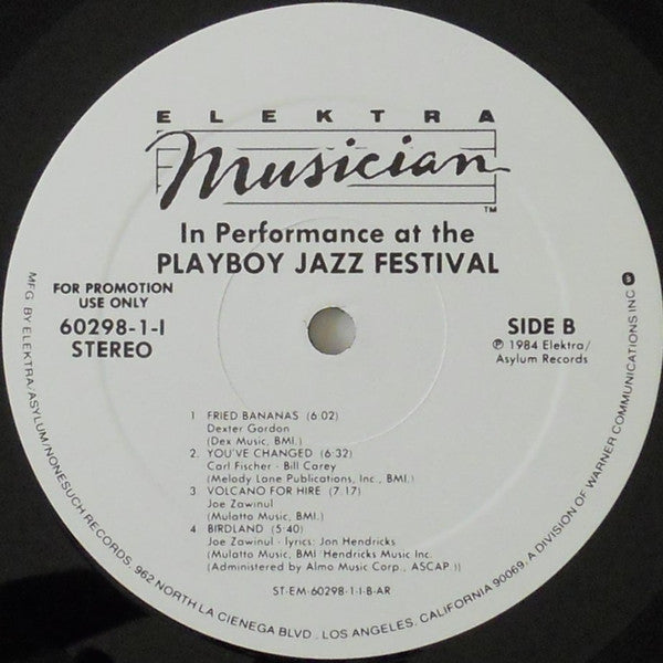 Various : In Performance At The Playboy Jazz Festival (2xLP, Promo, All)