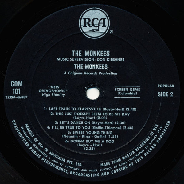 The Monkees : The Monkees (LP, Album, Mono, Scr)