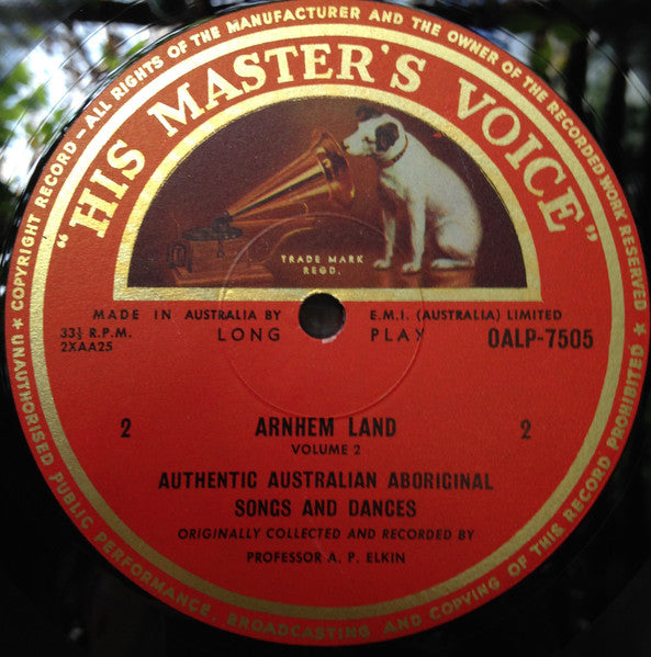 Australian Aborigines : Arnhem Land Volume 2: Authentic Australian Aboriginal Songs And Dances (LP, Mono)