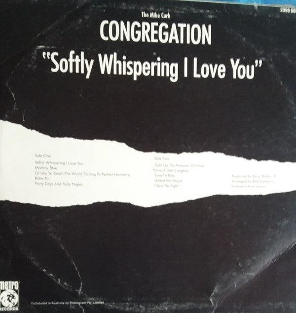 Mike Curb Congregation : Softly Whispering I Love You (LP, Album)