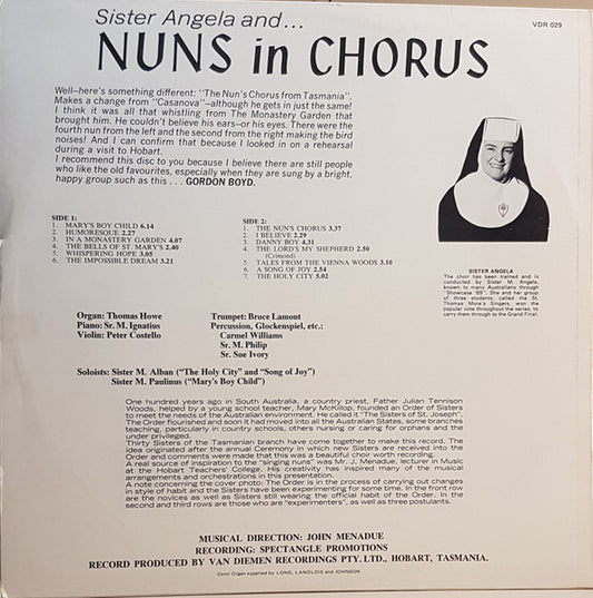 Sister Angela : Nuns In Chorus (LP)