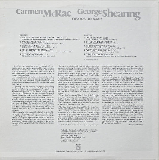 Carmen McRae - George Shearing : Two For The Road (LP, Album)