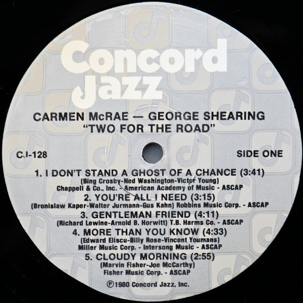 Carmen McRae - George Shearing : Two For The Road (LP, Album)