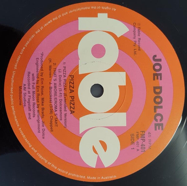 Joe Dolce : Pizza Pizza (12", Maxi)