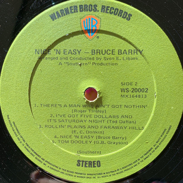Bruce Barry (3) : Nice And Easy (LP, Album)