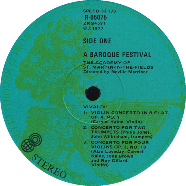 The Academy Of St. Martin-in-the-Fields, Sir Neville Marriner : A Baroque Festival (3xLP, Comp, Club, RE + Box)
