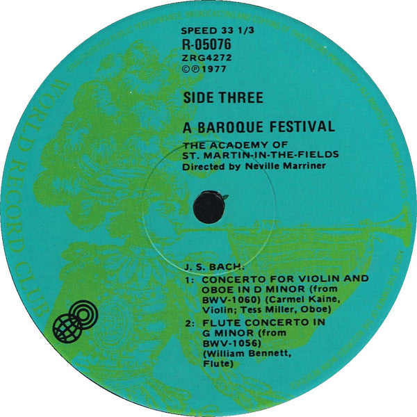 The Academy Of St. Martin-in-the-Fields, Sir Neville Marriner : A Baroque Festival (3xLP, Comp, Club, RE + Box)