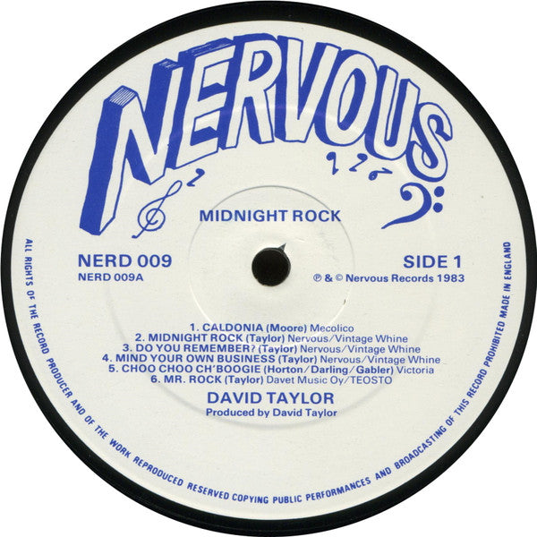 Dave Taylor (2) : Midnight Rock! (LP, Album, RE)