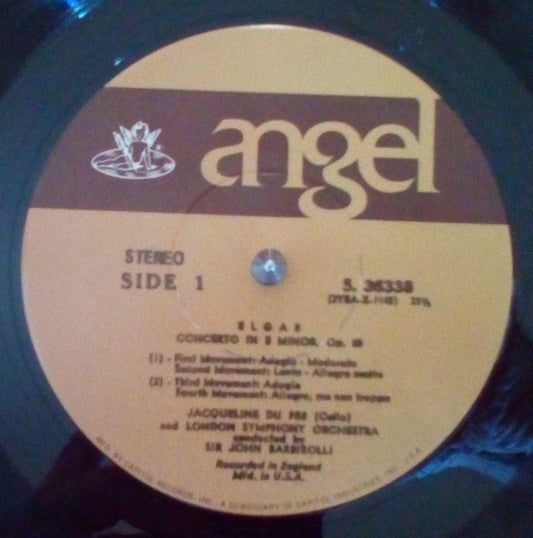 Sir Edward Elgar, Sir John Barbirolli, London Symphony Orchestra, Jacqueline Du Pré : Cello Concerto / Cello Encores (LP, Album, Comp, RE)