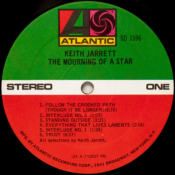 Keith Jarrett : The Mourning Of A Star (LP, Album, PR)