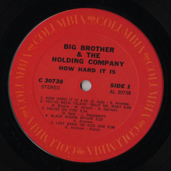 Big Brother & The Holding Company : How Hard It Is (LP, Album)