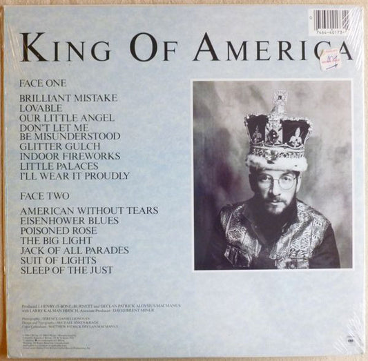 Elvis Costello Featuring The Attractions And The Confederates : King Of America (LP, Album, Pit)