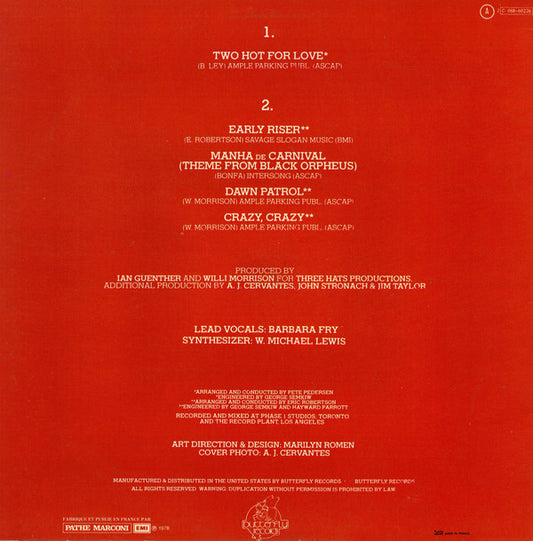 THP Orchestra : Two Hot For Love (LP, Album)