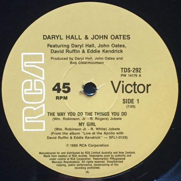 Daryl Hall & John Oates With David Ruffin & Eddie Kendricks : A Nite At The Apollo Live! (12", Single)