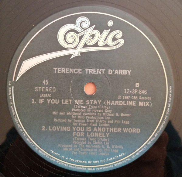 Terence Trent D'Arby : If You Let Me Stay (12", Single)