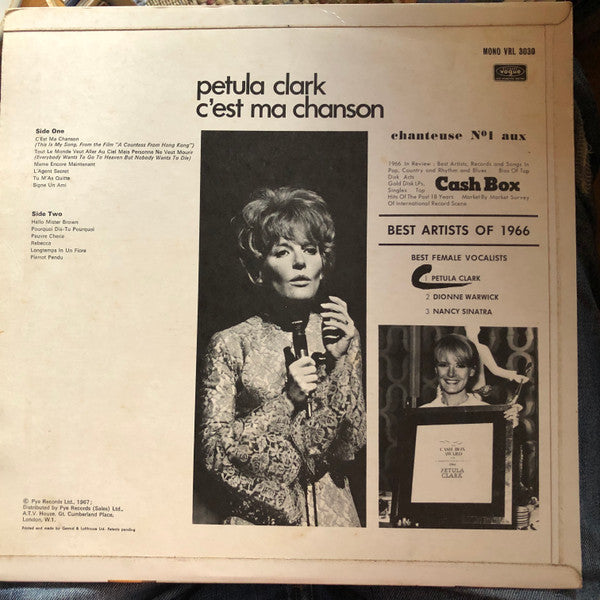 Petula Clark : C'est Ma Chanson (LP, Album, Mono)