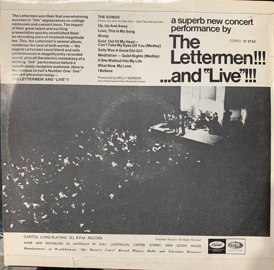 The Lettermen : The Lettermen!!! ... And "Live!" (LP, Album)