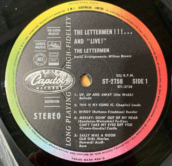 The Lettermen : The Lettermen!!! ... And "Live!" (LP, Album)