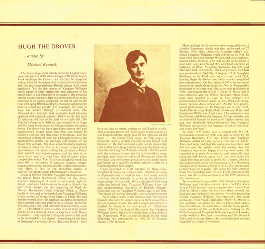 Ralph Vaughan Williams : Hugh The Drover (2xLP, Album, Club, Gat + Box)