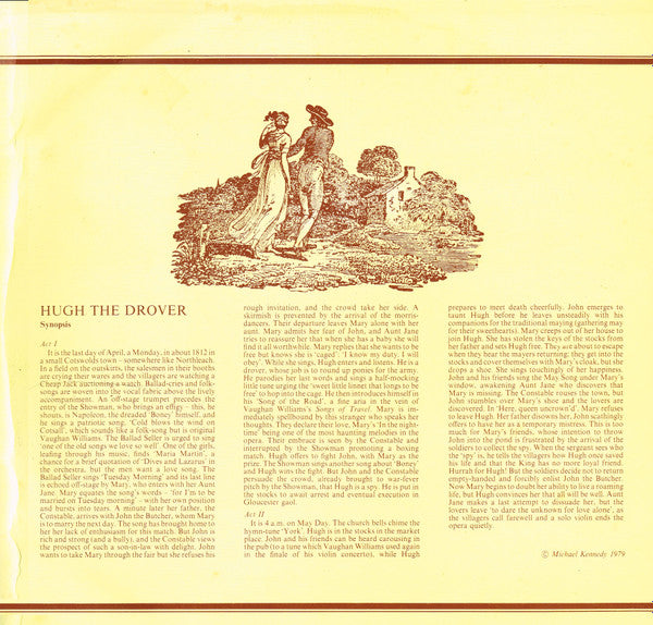 Ralph Vaughan Williams : Hugh The Drover (2xLP, Album, Club, Gat + Box)