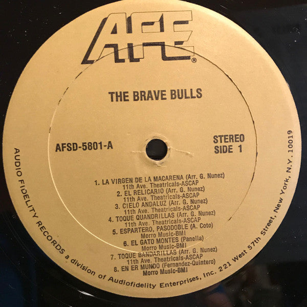 Banda Taurina : The Brave Bulls! Music Of The Bull Fight Ring (LP, Album, RE)