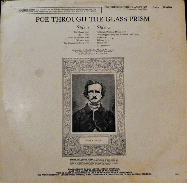 Glass Prism : Poe Through The Glass Prism (LP, Album)