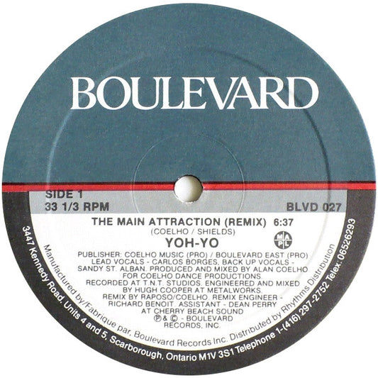 Yoh-Yo : The Main Attraction (Remix) (12", Maxi)
