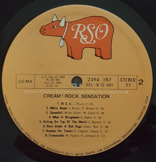 Cream (2) : Rock Sensation (LP, Comp)