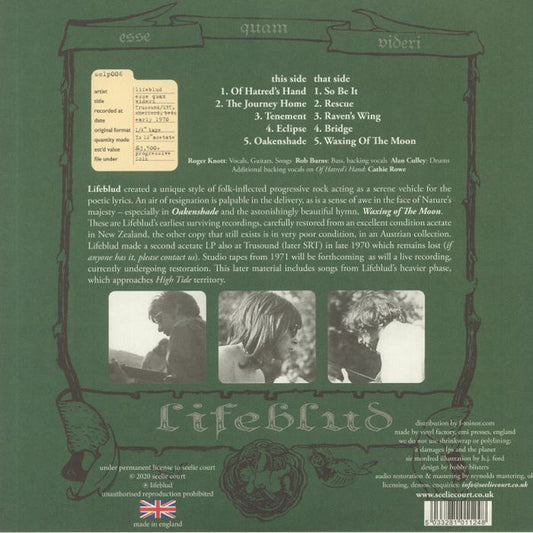 Lifeblud (2) : Esse Quam Videri (LP, Album, Gat)