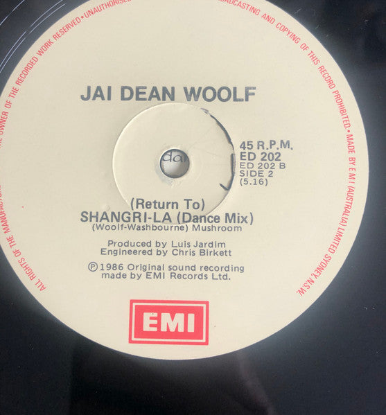 Jai Dean Woolf : Take Me Back To Shangri-La (12")
