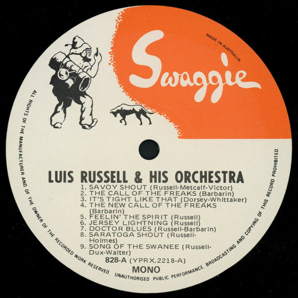 Luis Russell And His Orchestra : 1929-1930 (LP, Comp, RE)