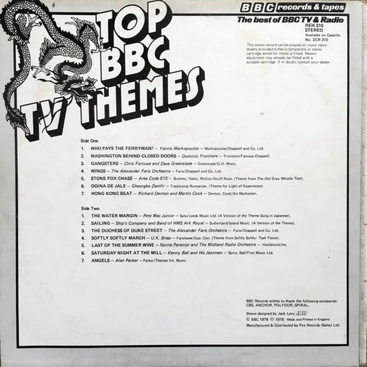 Various : Top BBC TV Themes (LP, Comp)