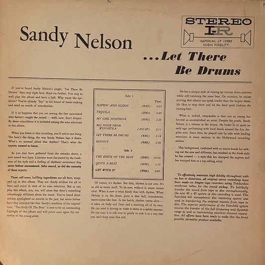 Sandy Nelson : Let There Be Drums (LP, Album, RE)