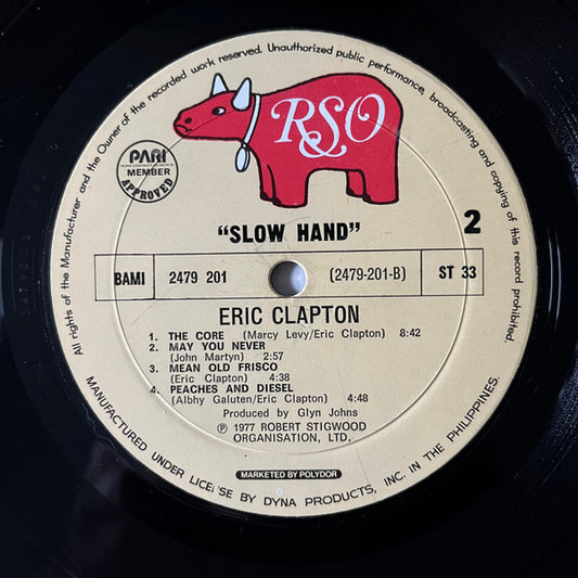 Eric Clapton : Slowhand (LP, Album, Gat)