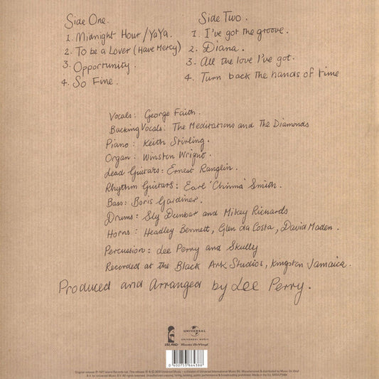 George Faith : To Be A Lover (LP, Album, RE)