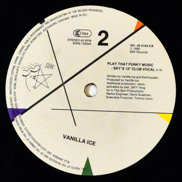 Vanilla Ice : Play That Funky Music (12", Maxi)