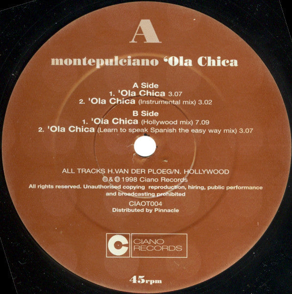 Montepulciano : 'Ola Chica (12")