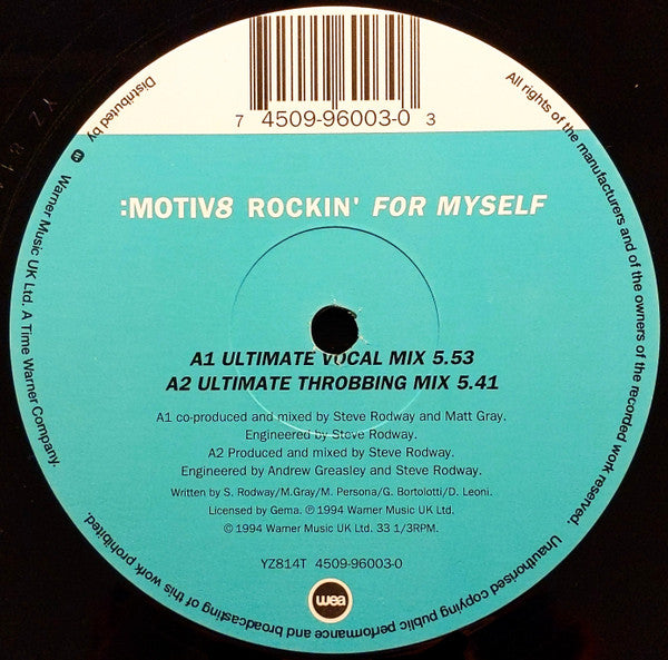 Motiv 8 : Rockin' For Myself (12")