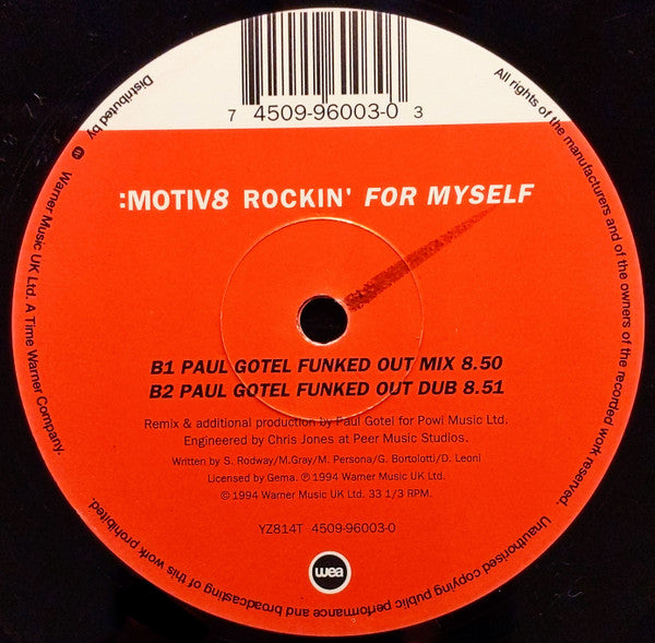 Motiv 8 : Rockin' For Myself (12")
