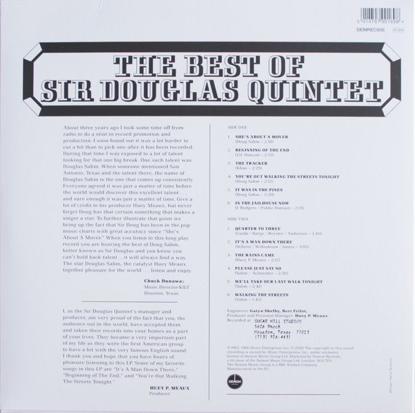Sir Douglas Quintet : The Best Of Sir Douglas Quintet (LP, Comp, Mono, RE)