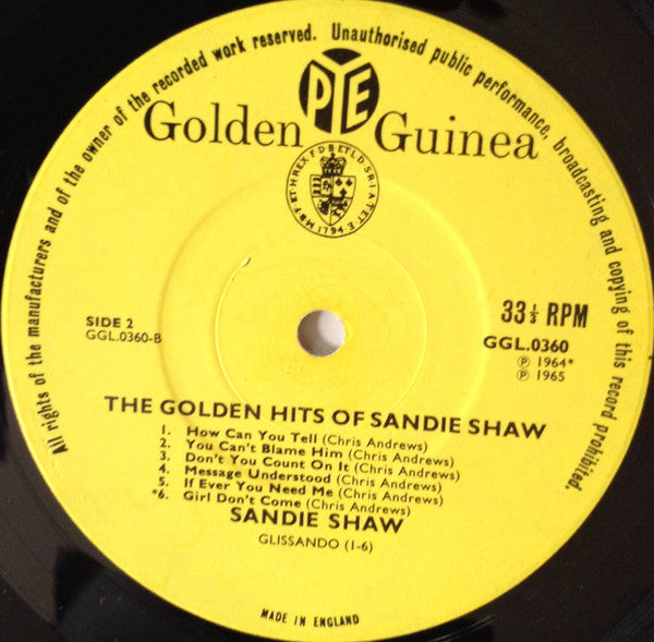 Sandie Shaw : The Golden Hits Of Sandie Shaw (LP, Comp)