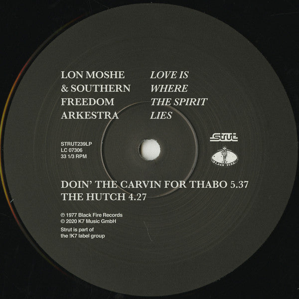 Lon Moshe & Southern Freedom Arkestra : Love Is Where The Spirit Lies (2xLP, Album, RE)