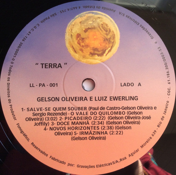 Gelson Oliveira & Luiz Ewerling : Terra (LP, Album, Ltd, Num, RE)