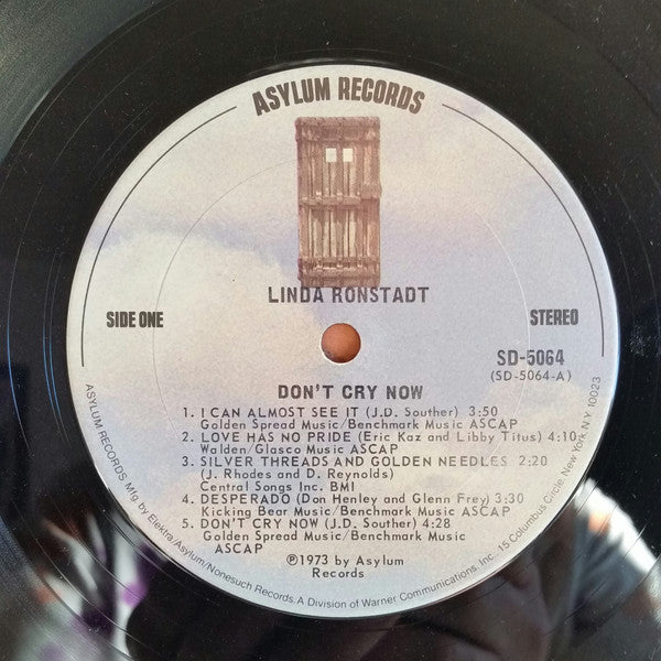 Linda Ronstadt : Don't Cry Now (LP, Album)