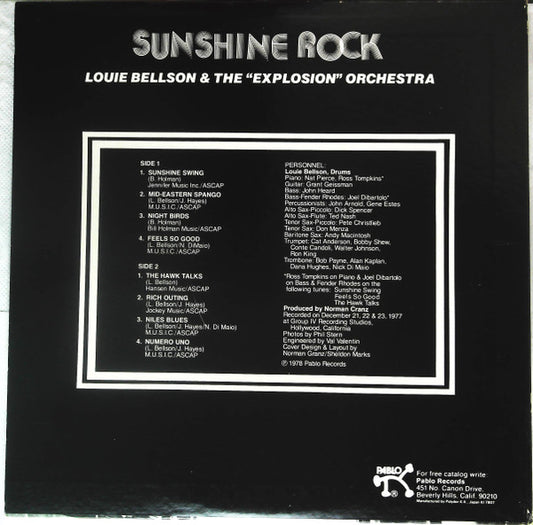 The Louie Bellson Drum Explosion : Sunshine Rock (LP, Album, Promo)