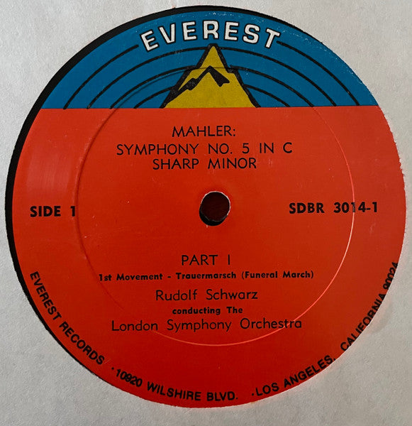 Gustav Mahler, Rudolf Schwarz, London Symphony Orchestra : Symphony No. 5 In C Sharp Minor (2xLP, RE, Box)