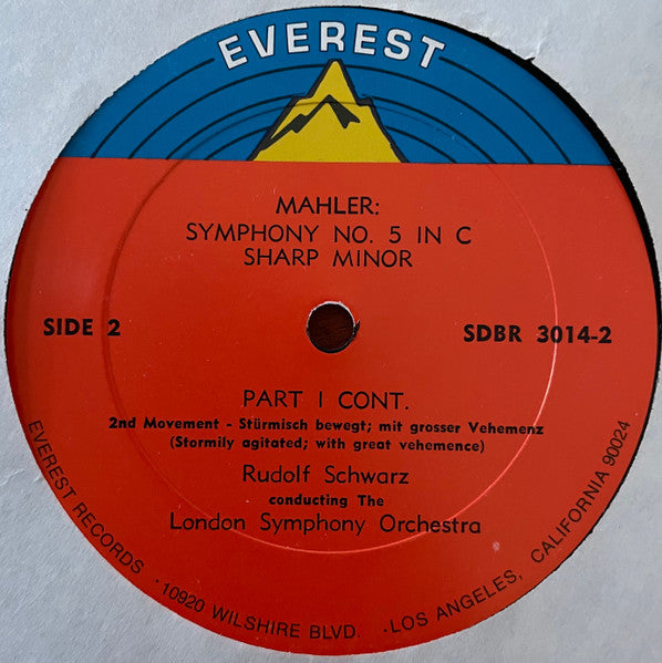 Gustav Mahler, Rudolf Schwarz, London Symphony Orchestra : Symphony No. 5 In C Sharp Minor (2xLP, RE, Box)