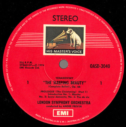 Pyotr Ilyich Tchaikovsky, André Previn, London Symphony Orchestra : Sleeping Beauty (Complete Ballet) (3xLP, Gat)