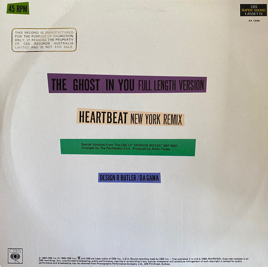The Psychedelic Furs : The Ghost In You (12", Promo)