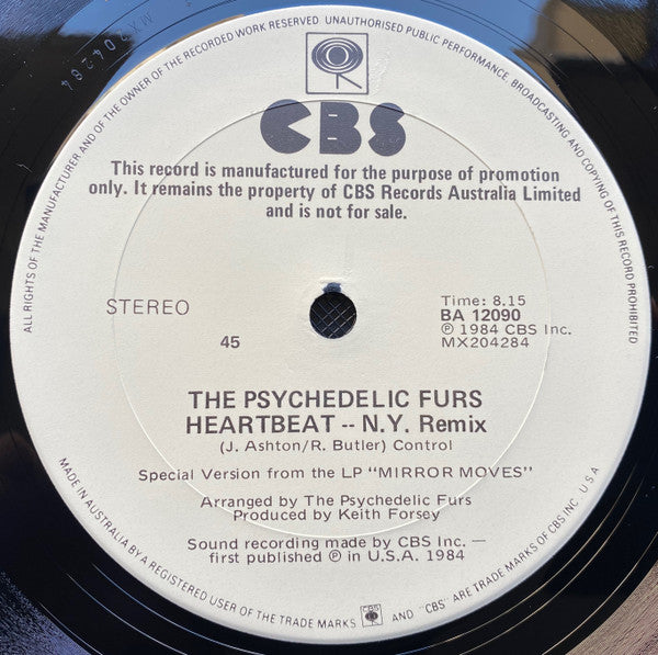 The Psychedelic Furs : The Ghost In You (12", Promo)